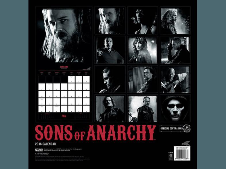 Sons of Anarchy - Kalender 2016 (30x30), Sons, of, Anarchy, Kalender, 2016, 30x30,