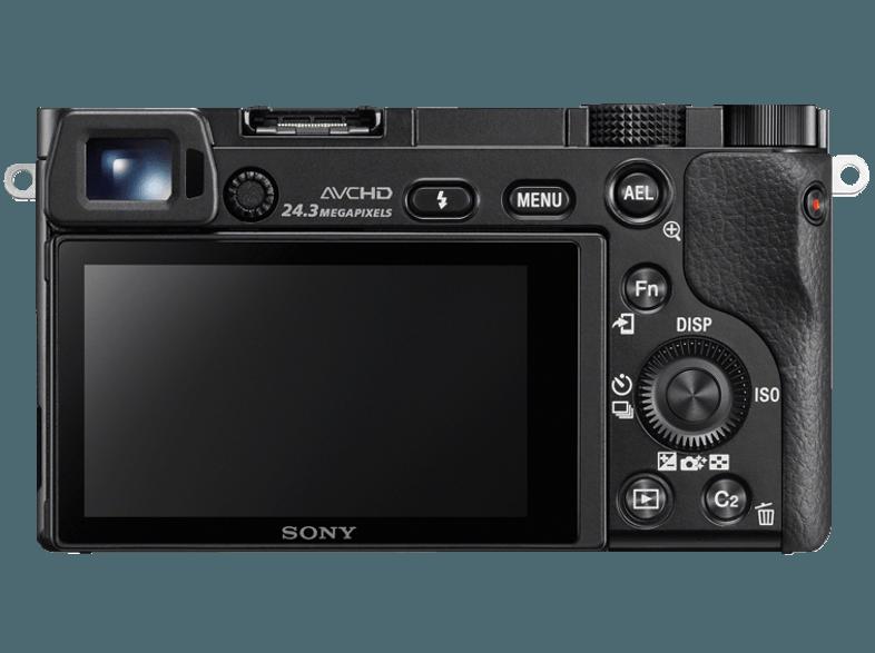 SONY Alpha 6000 Kit Systemkamera 24.7 Megapixel mit Objektiv 16-50 mm, 55-210 mm f/3.5-5.6, f/4.5-6.3,, 7.5 cm Display
