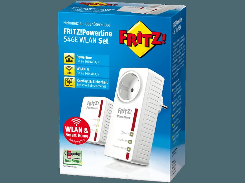 AVM 20002743 FRITZ!Powerline 546E WLAN Set Adapter, AVM, 20002743, FRITZ!Powerline, 546E, WLAN, Set, Adapter