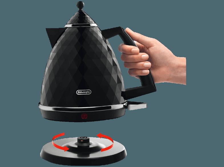 DELONGHI KBJ 2001.BK Wasserkocher Brillant Schwarz (2000, 1.7 Liter)