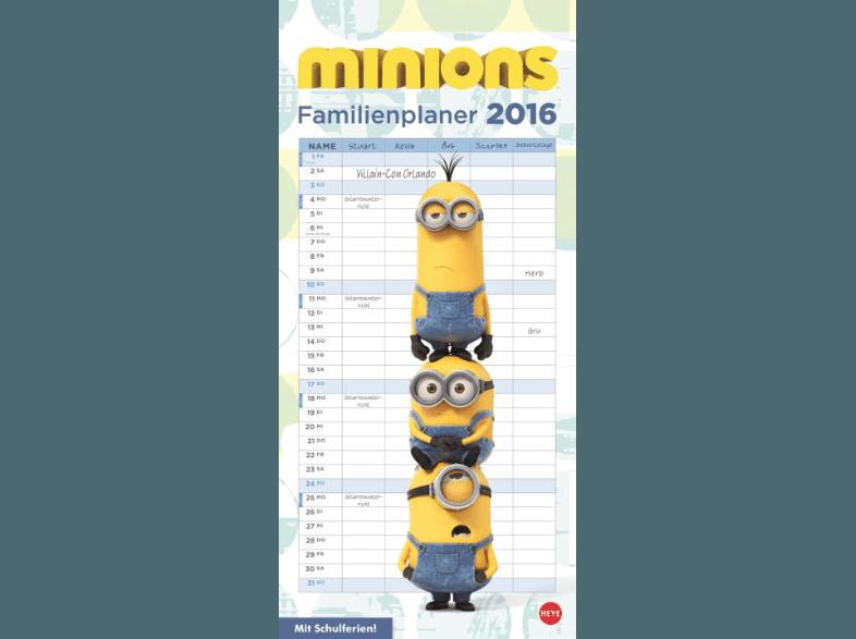 Minions - Familienplaner 2016