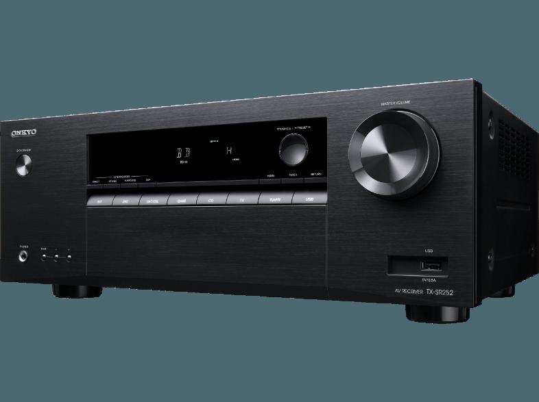 ONKYO TX-SR252 AV Receiver (5.1 Kanäle, Schwarz), ONKYO, TX-SR252, AV, Receiver, 5.1, Kanäle, Schwarz,