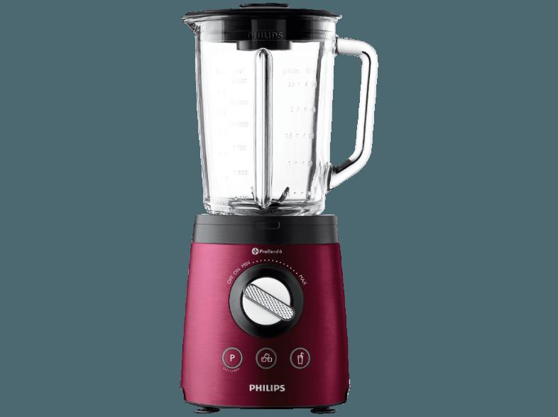 PHILIPS Avance Collection HR 2196/38 ProBlend 6 Standmixer Burgunderrot (900, 2 Liter), PHILIPS, Avance, Collection, HR, 2196/38, ProBlend, 6, Standmixer, Burgunderrot, 900, 2, Liter,