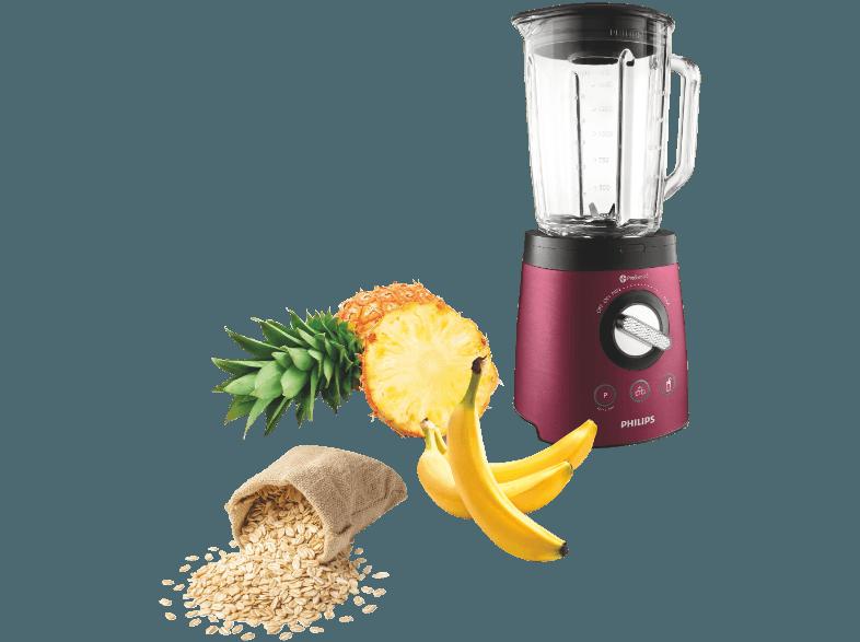 PHILIPS Avance Collection HR 2196/38 ProBlend 6 Standmixer Burgunderrot (900, 2 Liter)