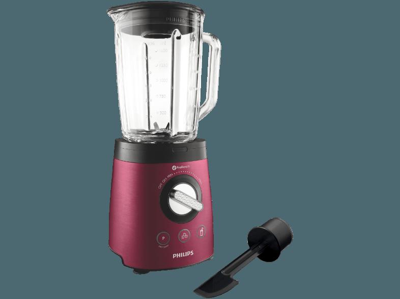 PHILIPS Avance Collection HR 2196/38 ProBlend 6 Standmixer Burgunderrot (900, 2 Liter)