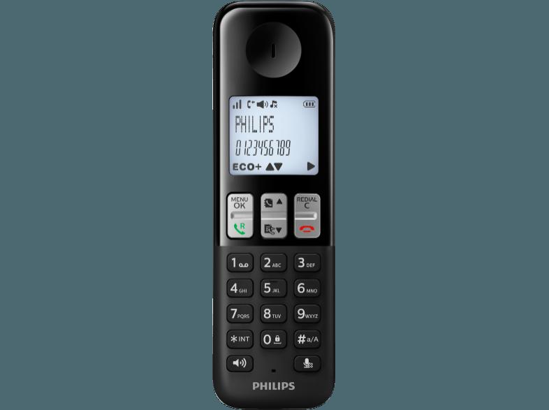 PHILIPS D2351B Schnurlostelefon mit Anrufbeantworter