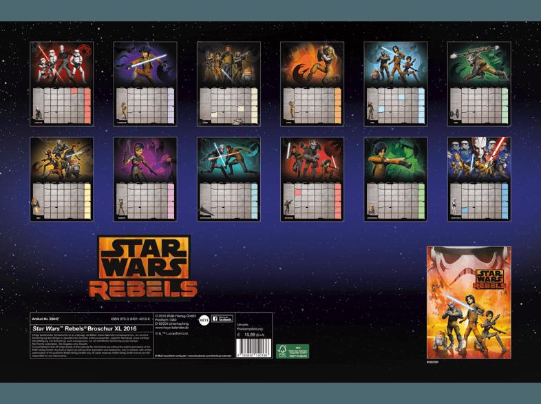 Star Wars Rebels Kalender 2016 Broschur XL