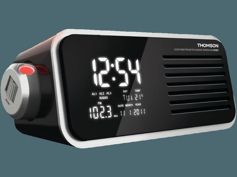 THOMSON CP300 T Uhrenradio (UKW Tuner, UKW, MW, Schwarz)