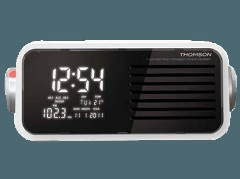 THOMSON CP301T Uhrenradio (UKW Tuner, UKW, MW, Weiß), THOMSON, CP301T, Uhrenradio, UKW, Tuner, UKW, MW, Weiß,