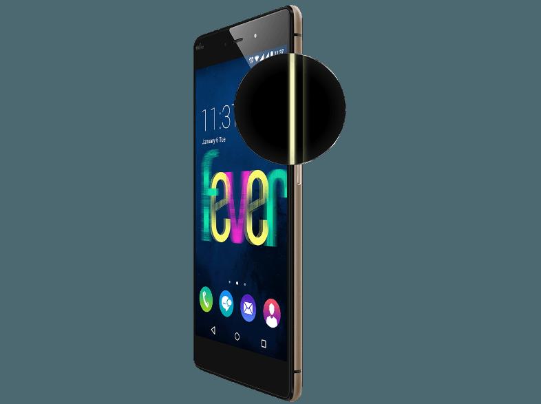 WIKO FEVER  Schwarz/Gold Dual SIM