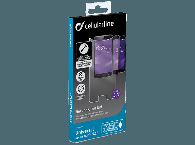 CELLULAR LINE 37141 TEMPGLASS UNI  (Universal Universal)