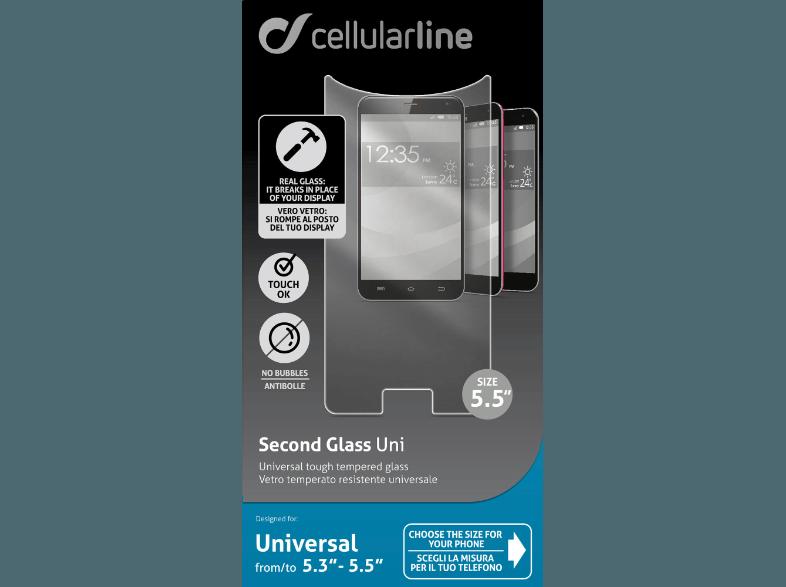 CELLULAR LINE 37143 TEMPGLASS UNI  (Universal Universal)