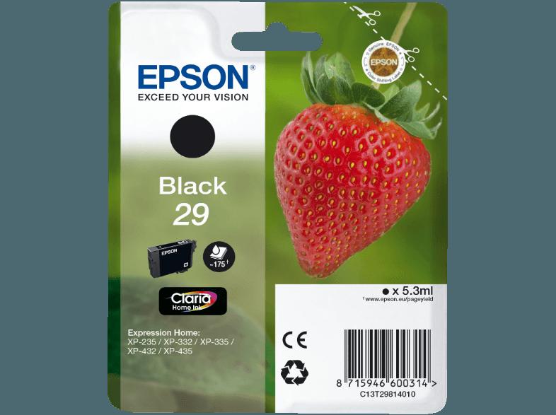 EPSON C13T29814010 Erdbeere Tintenkartusche Schwarz, EPSON, C13T29814010, Erdbeere, Tintenkartusche, Schwarz