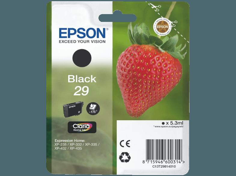 EPSON C13T29814010 Erdbeere Tintenkartusche Schwarz