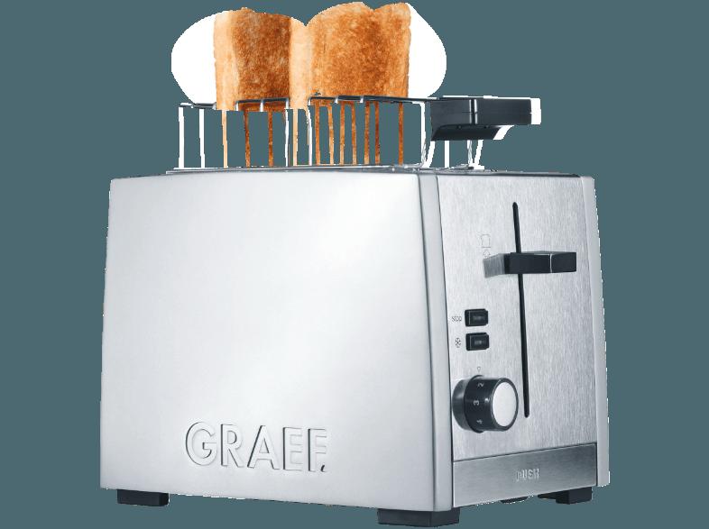 GRAEF TO 80 Toaster Silber (1.01 kW, Schlitze: 2), GRAEF, TO, 80, Toaster, Silber, 1.01, kW, Schlitze:, 2,