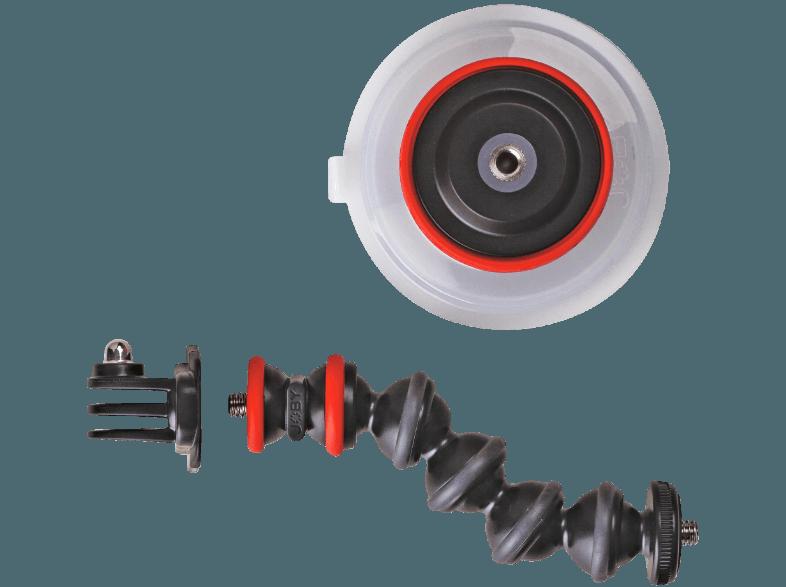 JOBY JB01329 S.Cup & GorillaPod.ARM Einbein Halterung, Schwarz/Rot, (Ausziehbar bis 57 mm)