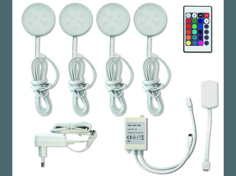 MÜLLER-LICHT 400079 4-tlg. LED Aufbauleuchte Mehrfarbig, MÜLLER-LICHT, 400079, 4-tlg., LED, Aufbauleuchte, Mehrfarbig