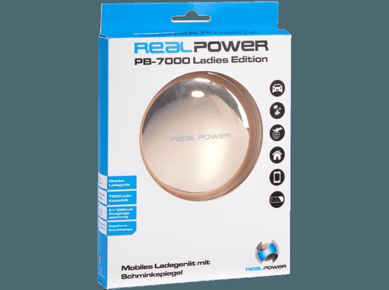 REALPOWER PB-7000 Ladies Edition 5.000 mAh Champagne