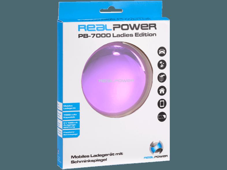 REALPOWER PB-7000 Ladies Edition 5.000 mAh Purple