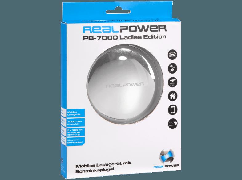 REALPOWER PB-7000 Ladies Edition 5.000 mAh Silber, REALPOWER, PB-7000, Ladies, Edition, 5.000, mAh, Silber