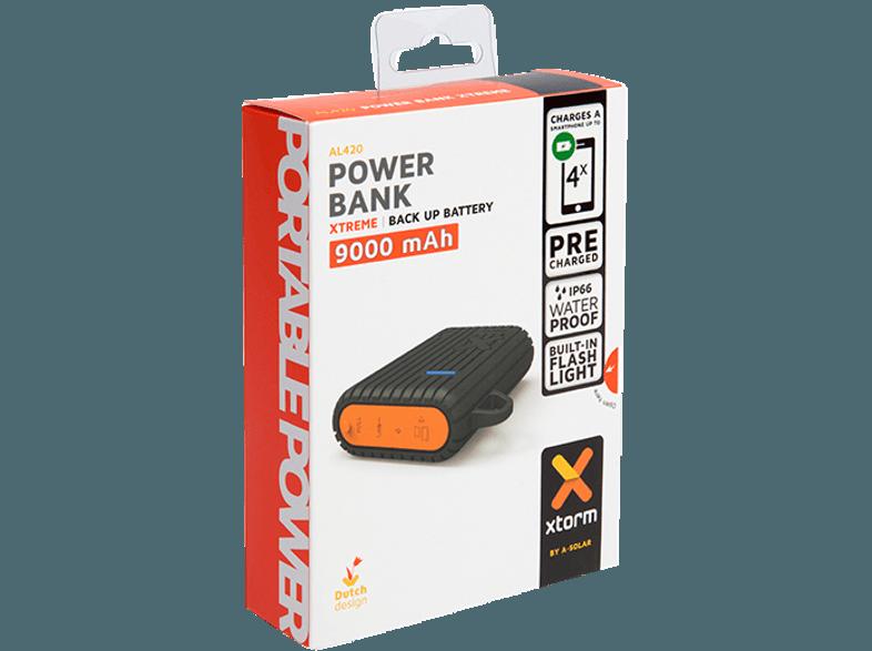 XTORM AL420 Xtreme 9000 Wasserdichte Power Bank 9000 mAh Schwarz/Orange