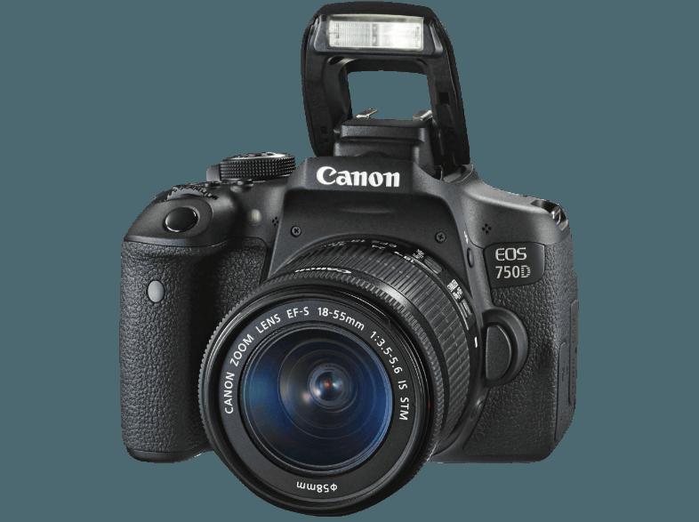 CANON EOS 750D Spiegelreflexkamera 24.2 Megapixel mit Objektiv 18-135 mm f/3.5-5.6, 7.7 cm Display   Touchscreen, CANON, EOS, 750D, Spiegelreflexkamera, 24.2, Megapixel, Objektiv, 18-135, mm, f/3.5-5.6, 7.7, cm, Display, , Touchscreen