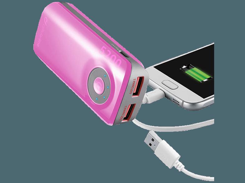 CELLULAR LINE 37125 Free Power Powerbank 5200 mAH Pink, CELLULAR, LINE, 37125, Free, Power, Powerbank, 5200, mAH, Pink