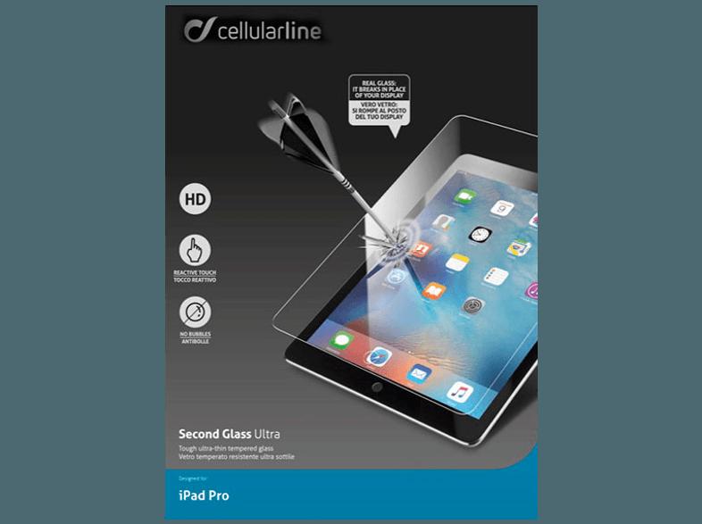 CELLULAR LINE HD Schutzglas   Microfasertuch   Staubentferner für iPad Pro Schutzglas iPad Pro