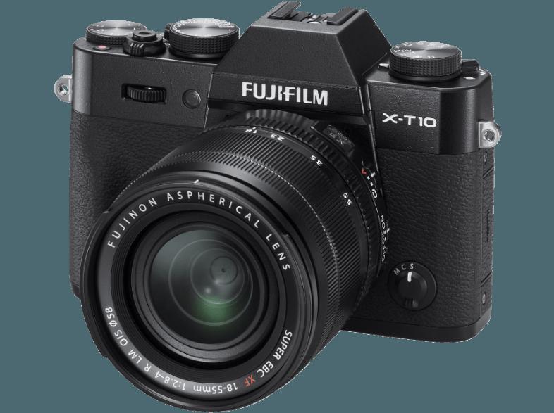 FUJIFILM X-T10 Systemkamera 16.3 Megapixel mit Objektiv 18-55 mm f/2.8-4, 7.62 cm Display  , WLAN