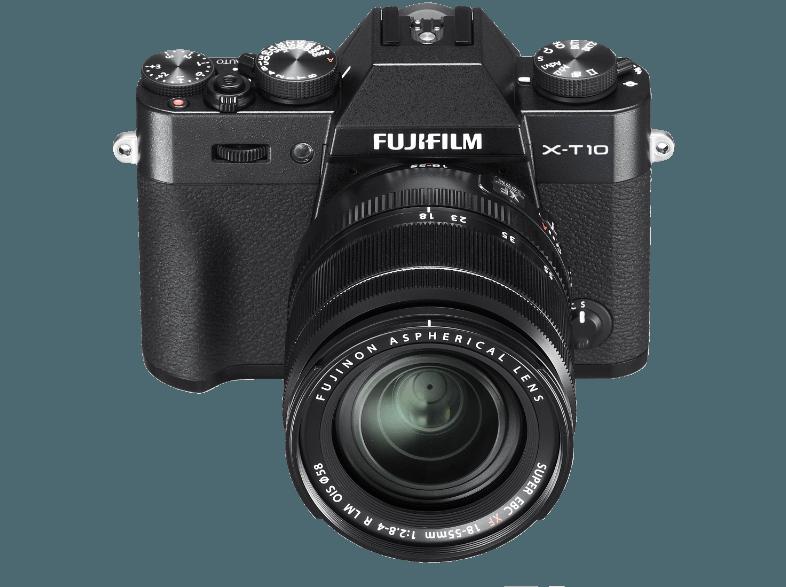FUJIFILM X-T10 Systemkamera 16.3 Megapixel mit Objektiv 18-55 mm f/2.8-4, 7.62 cm Display  , WLAN