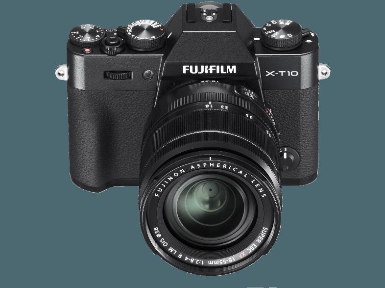 FUJIFILM X-T10 Systemkamera 16.3 Megapixel mit Objektiv 18-55 mm f/2.8-4, 7.62 cm Display  , WLAN