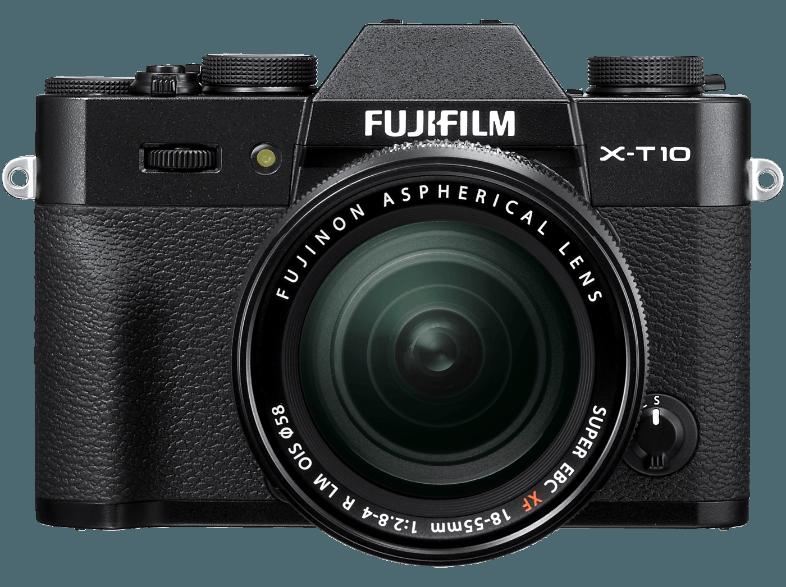 FUJIFILM X-T10 Systemkamera 16.3 Megapixel mit Objektiv 18-55 mm f/2.8-4, 7.62 cm Display  , WLAN