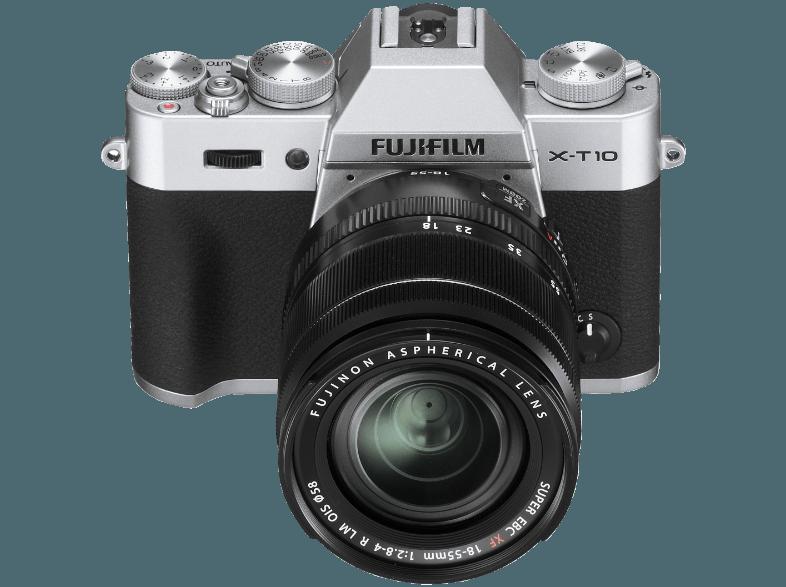 FUJIFILM X-T10 Systemkamera 16.3 Megapixel mit Objektiv 18-55 mm f/2.8-4, 7.62 cm Display  , WLAN