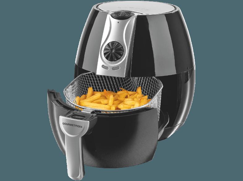 GOURMETMAXX 6423 Fritteuse Schwarz/Silber (2.3 Liter kg, 1500 Watt)