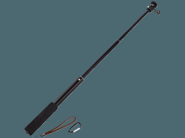 HAMA 004268 Einbein Stativ, Schwarz, (Ausziehbar bis 1200 mm)