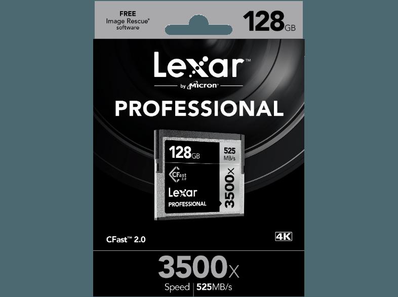 LEXAR Professional CompactFlash, 128 GB, 3500x, bis zu 525 Mbit/s