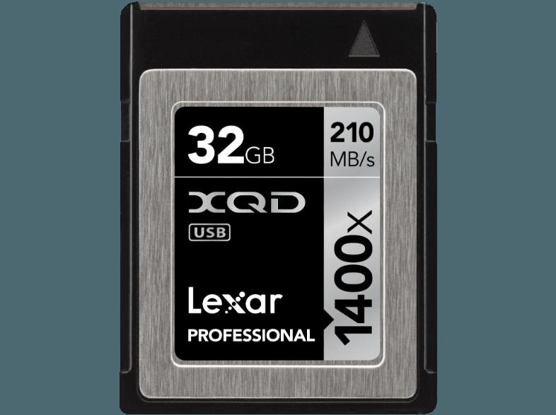 LEXAR Professional XQD, 32 GB, 1400x, bis zu 210 Mbit/s, LEXAR, Professional, XQD, 32, GB, 1400x, bis, 210, Mbit/s