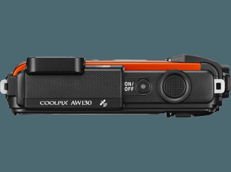 NIKON COOLPIX AW 130  Orange (16 Megapixel, 5x opt. Zoom, 7.5 cm OLED, WLAN), NIKON, COOLPIX, AW, 130, Orange, 16, Megapixel, 5x, opt., Zoom, 7.5, cm, OLED, WLAN,