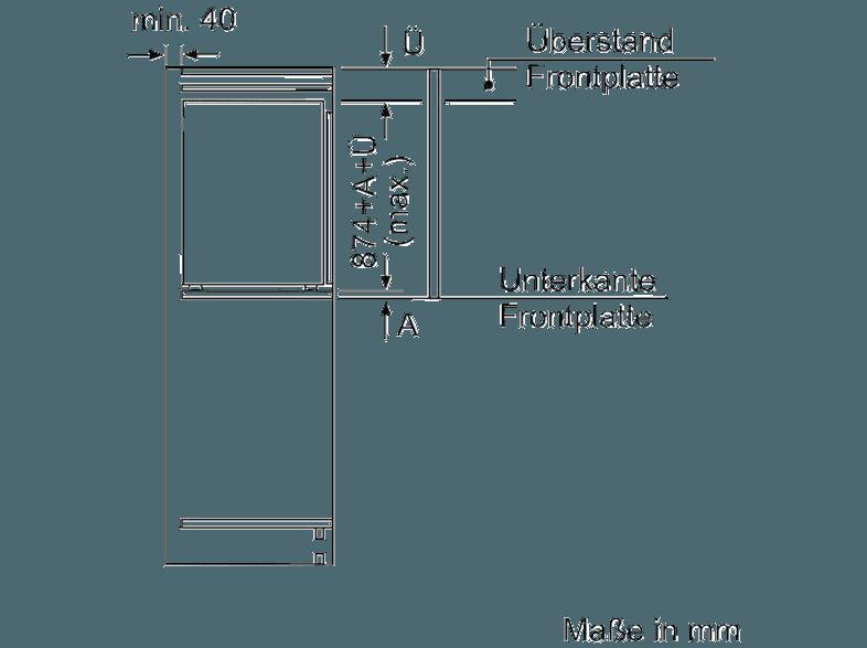 SIEMENS KI21RAF30 Kühlschrank (97 kWh/Jahr, A  , 874 mm hoch, Weiß)