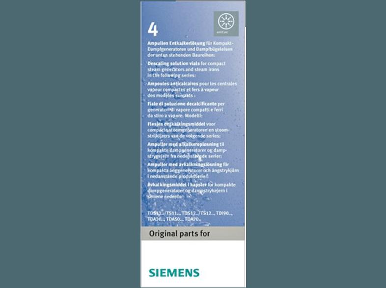 SIEMENS TZ11001 Entkalkerlösung