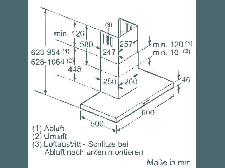 BOSCH DWB068J50 Dunstabzugshaube (500 mm tief)