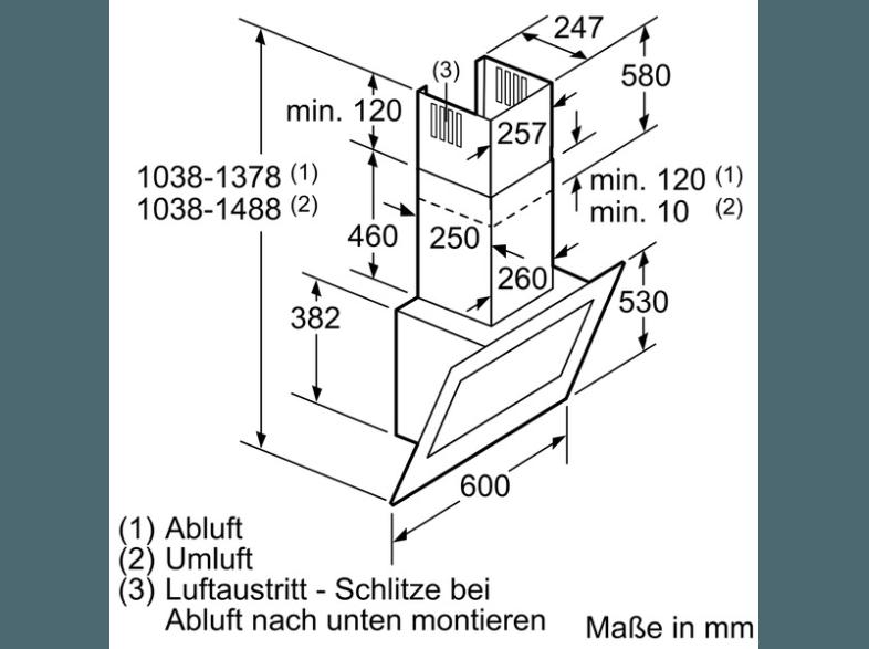 BOSCH DWK068G60 Dunstabzugshaube (388 mm tief)