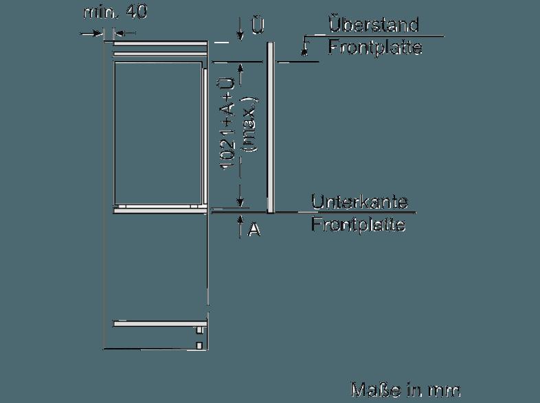 BOSCH KIL32VF30 Kühlschrank (157 kWh/Jahr, A  , 1021 mm hoch, Weiß)