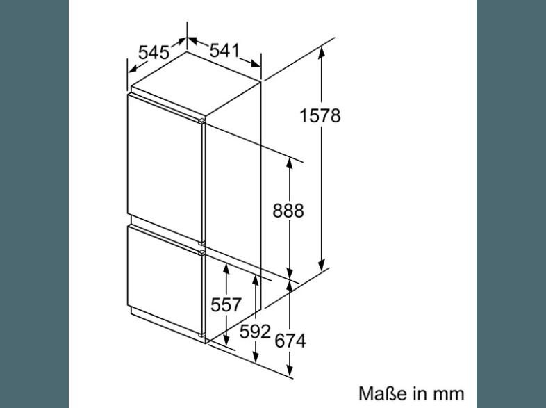 BOSCH KIV77VS30 Kühlgefrierkombination (212 kWh/Jahr, A  , 1578 mm hoch, Weiß), BOSCH, KIV77VS30, Kühlgefrierkombination, 212, kWh/Jahr, A, , 1578, mm, hoch, Weiß,