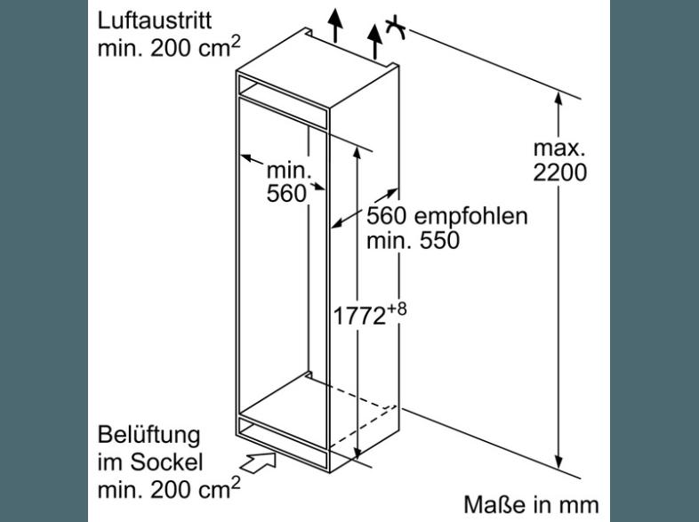 BOSCH KIV86VS30 Kühlgefrierkombination (231 kWh/Jahr, A  , 1772 mm hoch, Weiß)