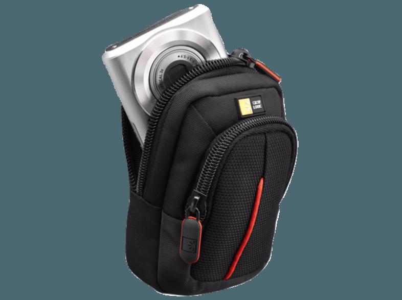 CASE-LOGIC DCB-302 Tasche für Kompaktkameras (Farbe: Schwarz/Rot)