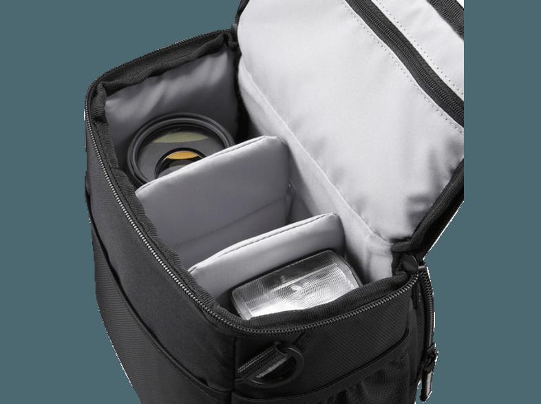 CASE-LOGIC TBC-409 Tasche für SLR-Kamera mit montiertem Objektiv und bis zu zwei weiteren Objektiven sowie genügend Platz für Zubehör (Farbe: Schw