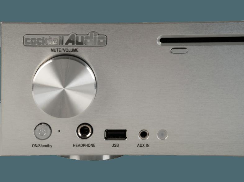 COCKTAIL AUDIO X30-N1000-HS - Netzwerk-Player (App-steuerbar, Ja, WLAN-USB-Adapter inklusive, Weiß/Silber)
