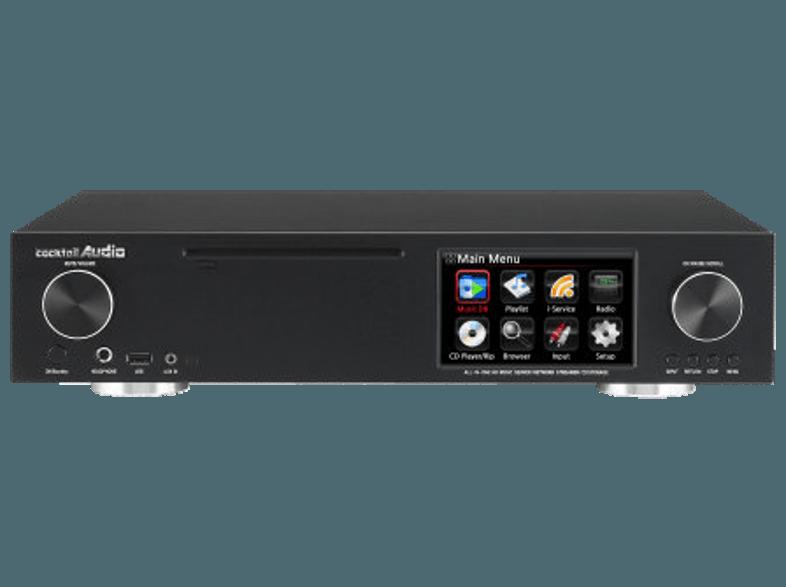 COCKTAIL AUDIO X30 - Netzwerk-Player (App-steuerbar, Ja, WLAN-USB-Adapter inklusive, Schwarz)