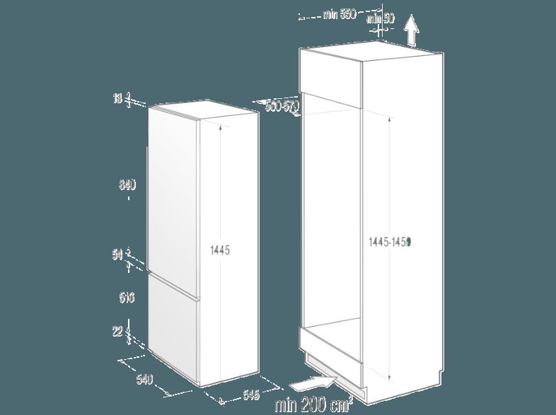 GORENJE RKI4151AW Kühlgefrierkombination (233 kWh/Jahr, A , 1445 mm hoch, Weiß), GORENJE, RKI4151AW, Kühlgefrierkombination, 233, kWh/Jahr, A, 1445, mm, hoch, Weiß,